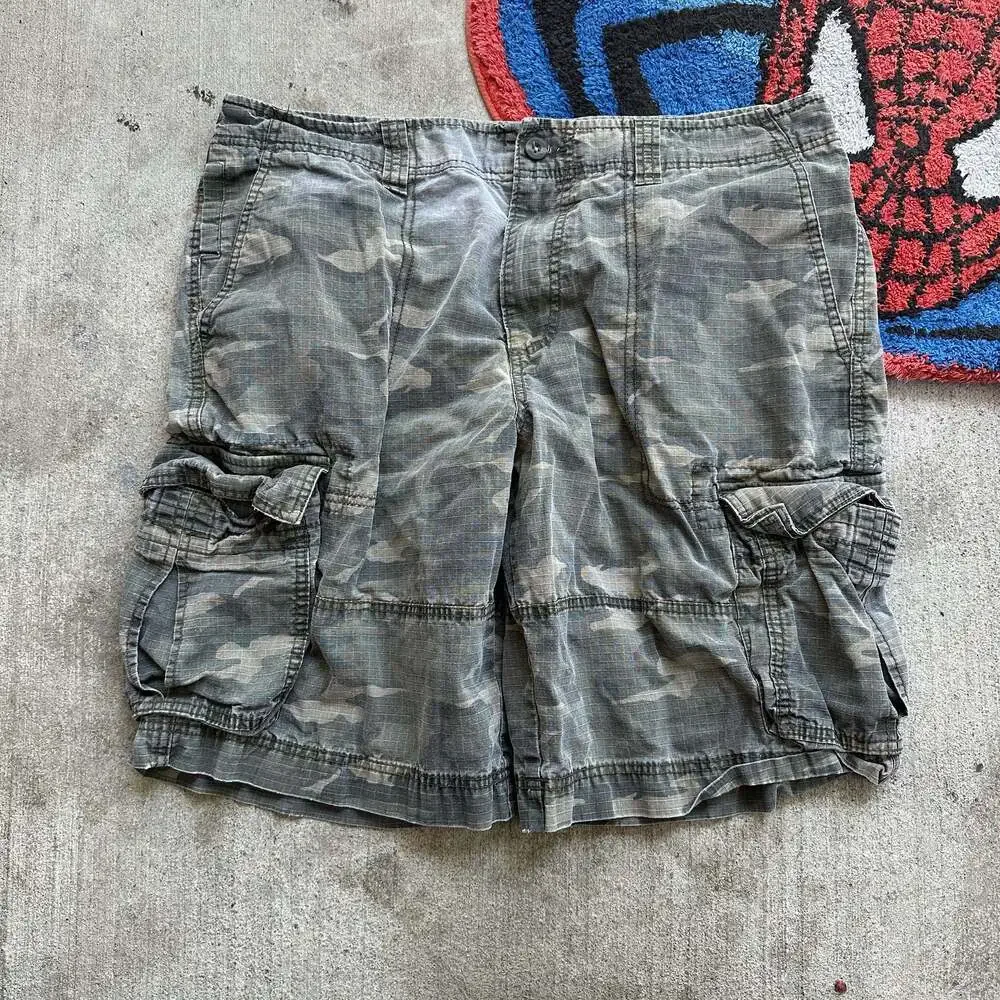 Mossimo Supply Co. Men's Green Camo Ripstop Cargo Shorts Size 38 - Picture 1 of 3